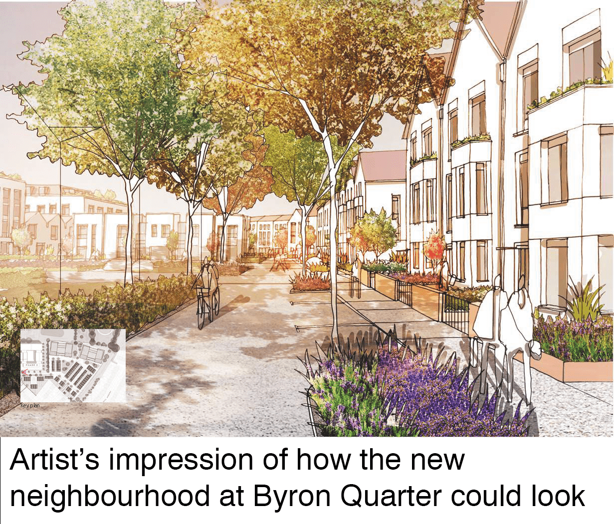 Artists impressions of how the new Byron Quarter will look